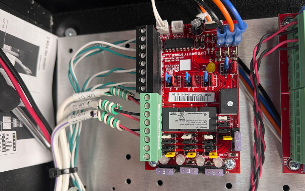 Access Control electrical panel red