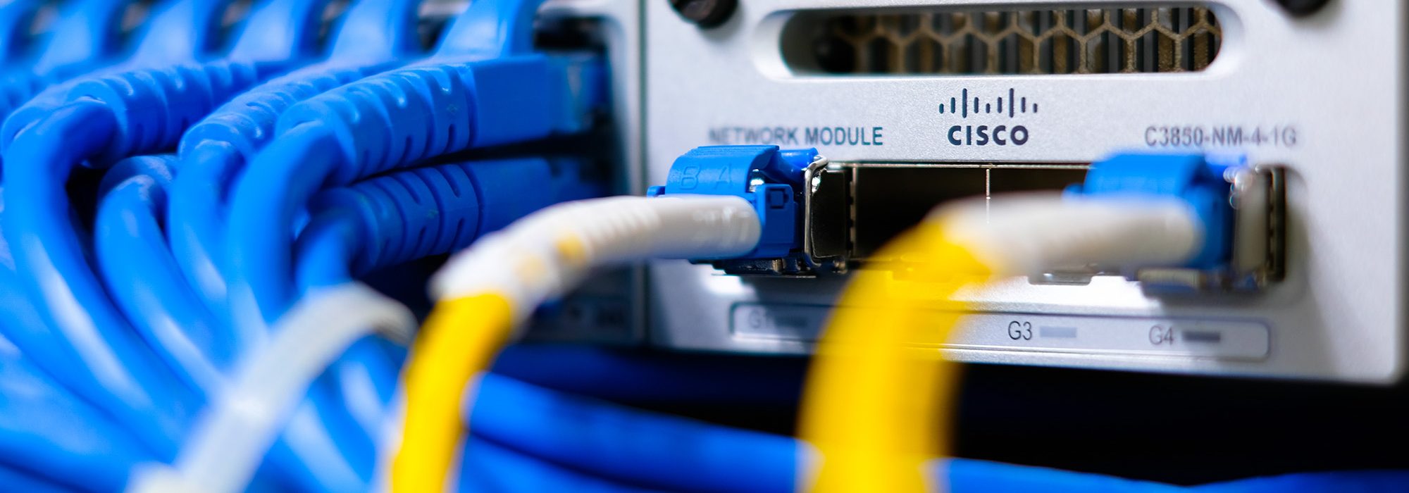 Fiber optics with Cisco Logo