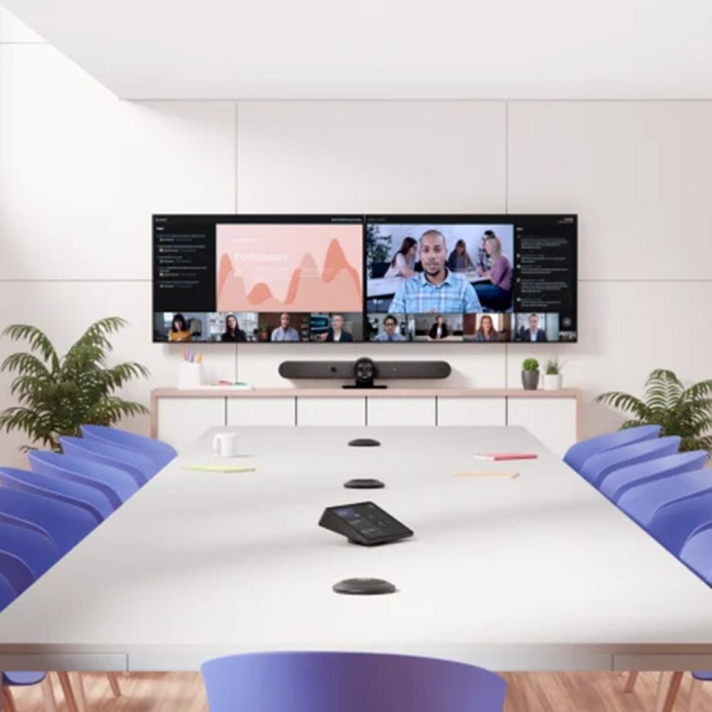 Microsoft teams conference in large room
