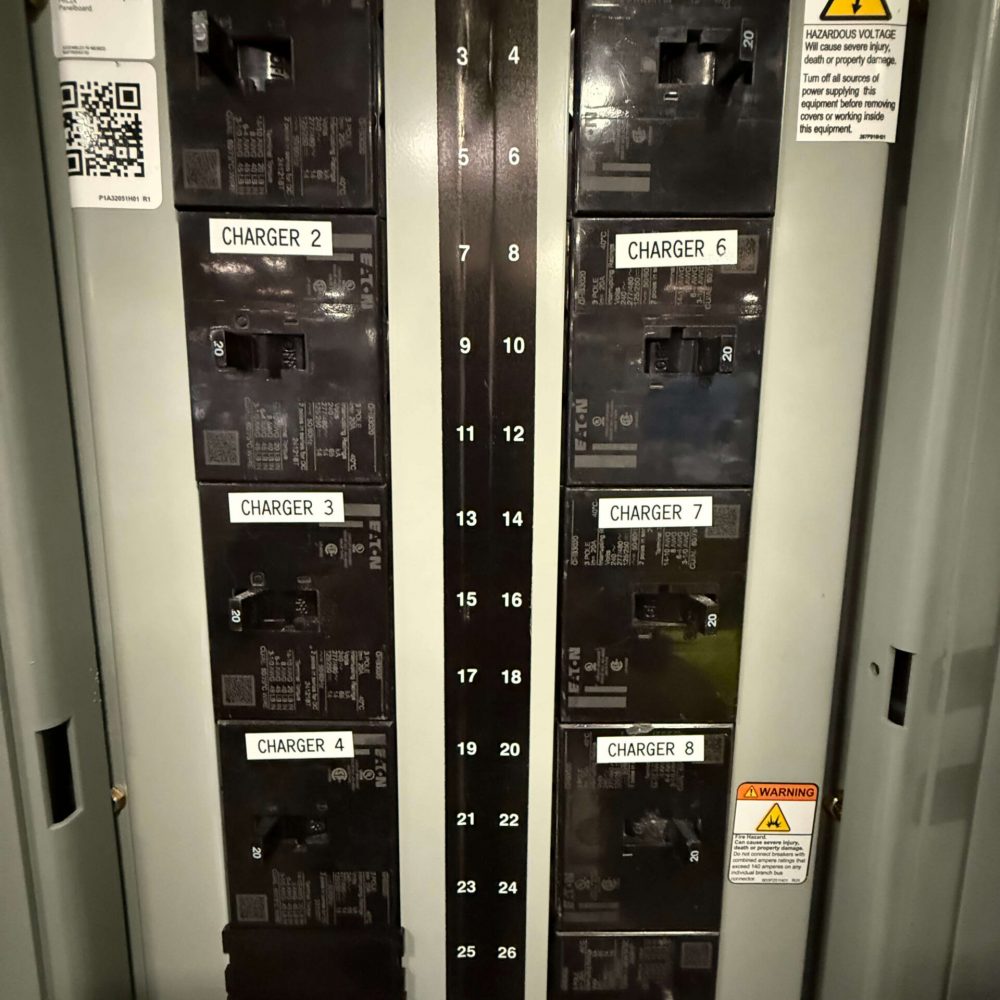 Power Distribution panel sectioned off